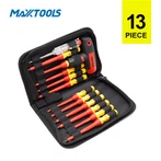 סט מברגים 13 יחידות T VDE בתיק רוכסן